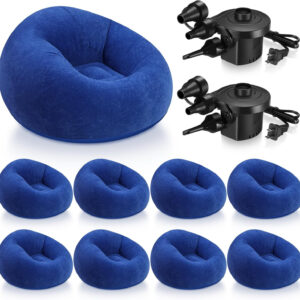 6 Pcs Bean Bag Chairs for Adults Inflatable Chairs with Electric Air Pump,Blow up Couch Folding Portable Inflatable Couch Lazy Sofa for Reading Living Room Camping (Colorful)