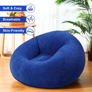 6 Pcs Bean Bag Chairs for Adults Inflatable Chairs with Electric Air Pump,Blow up Couch Folding Portable Inflatable Couch Lazy Sofa for Reading Living Room Camping (Colorful)
