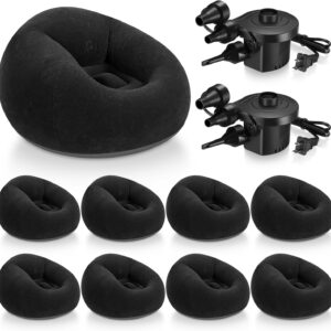 6 Pcs Bean Bag Chairs for Adults Inflatable Chairs with Electric Air Pump,Blow up Couch Folding Portable Inflatable Couch Lazy Sofa for Reading Living Room Camping (Colorful)