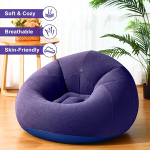 6 Pcs Bean Bag Chairs for Adults Inflatable Chairs with Electric Air Pump,Blow up Couch Folding Portable Inflatable Couch Lazy Sofa for Reading Living Room Camping (Colorful)