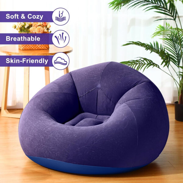 6 Pcs Bean Bag Chairs for Adults Inflatable Chairs with Electric Air Pump,Blow up Couch Folding Portable Inflatable Couch Lazy Sofa for Reading Living Room Camping (Colorful)