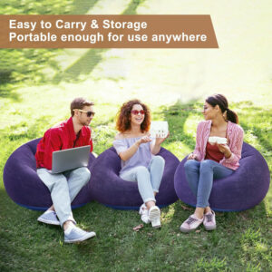 6 Pcs Bean Bag Chairs for Adults Inflatable Chairs with Electric Air Pump,Blow up Couch Folding Portable Inflatable Couch Lazy Sofa for Reading Living Room Camping (Colorful)