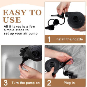 6 Pcs Bean Bag Chairs for Adults Inflatable Chairs with Electric Air Pump,Blow up Couch Folding Portable Inflatable Couch Lazy Sofa for Reading Living Room Camping (Colorful)