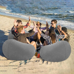 6 Pcs Bean Bag Chairs for Adults Inflatable Chairs with Electric Air Pump,Blow up Couch Folding Portable Inflatable Couch Lazy Sofa for Reading Living Room Camping (Colorful)