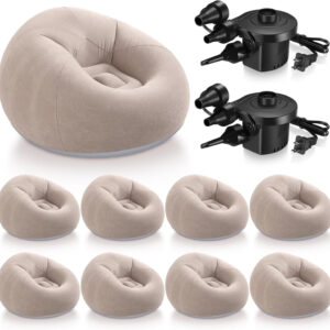 6 Pcs Bean Bag Chairs for Adults Inflatable Chairs with Electric Air Pump,Blow up Couch Folding Portable Inflatable Couch Lazy Sofa for Reading Living Room Camping (Colorful)