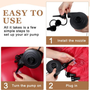 6 Pcs Bean Bag Chairs for Adults Inflatable Chairs with Electric Air Pump,Blow up Couch Folding Portable Inflatable Couch Lazy Sofa for Reading Living Room Camping (Colorful)