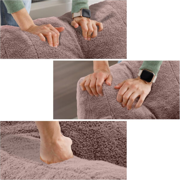 Recaceik Bean Bag Chairs, Tufted Soft Stuffed with Filler, Fluffy and Lazy Sofa, Imperial Lounger Giant Chair for Bedroom, Living Room, White