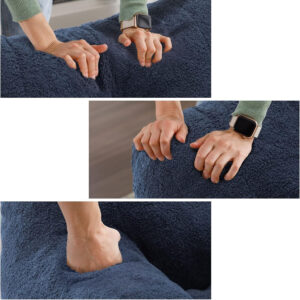 Recaceik Bean Bag Chairs, Tufted Soft Stuffed with Filler, Fluffy and Lazy Sofa, Imperial Lounger Giant Chair for Bedroom, Living Room, White