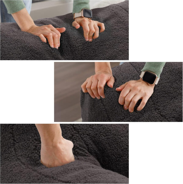 Recaceik Bean Bag Chairs, Tufted Soft Stuffed with Filler, Fluffy and Lazy Sofa, Imperial Lounger Giant Chair for Bedroom, Living Room, White