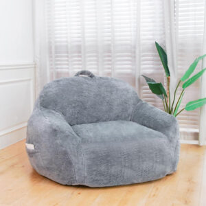 Giant Bean Bag Chair, Oversized Bean Bag Chairs for Adults and Kids, Gaming Chair Stuffed Memory Foam | Storage | Non-Slip, Removable Bean Bag Sofa Comfy Chair for Bedroom, Livingroom (Grey)