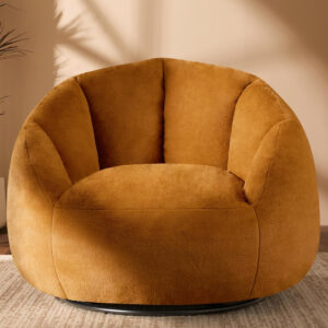 Giant Bean Bag Chair for Adults - Comfy Plush Round Shell Soft Accent Chair, Oversized Cozy Lounge Floor Sofa Reading Chair, Mini Couch for Living Room, Bedroom & Game Rooms, Beige