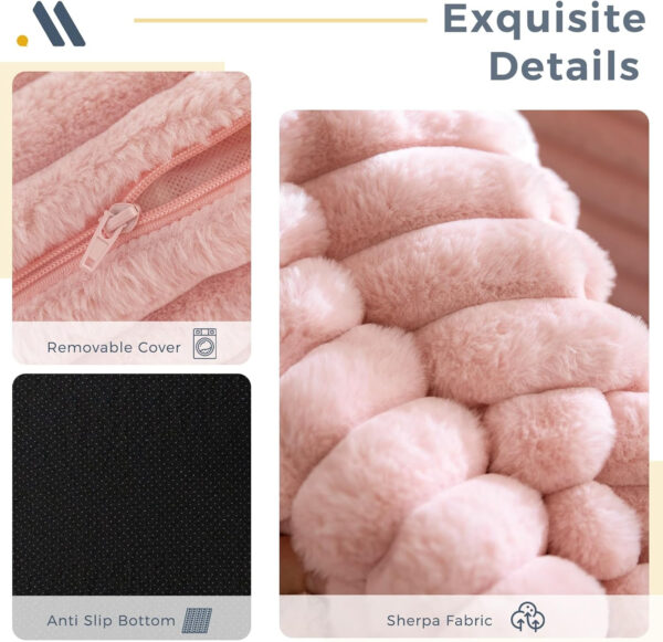 MAXYOYO Giant Bean Bag Chair for Adults, Upholstered Loveseat Floor Sofa with Pillows and Armrests, Large Bean Bag Sofa Plush Chair Bean Bag Couch for Bedroom Living Room, Grey