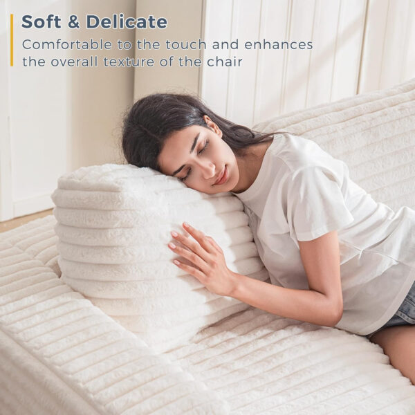 MAXYOYO Giant Bean Bag Chair for Adults, Upholstered Loveseat Floor Sofa with Pillows and Armrests, Large Bean Bag Sofa Plush Chair Bean Bag Couch for Bedroom Living Room, Grey