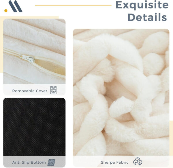 MAXYOYO Giant Bean Bag Chair for Adults, Upholstered Loveseat Floor Sofa with Pillows and Armrests, Large Bean Bag Sofa Plush Chair Bean Bag Couch for Bedroom Living Room, Grey