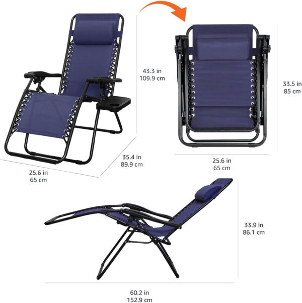 6888011f38cd485cc28ecbaf4f6f1d0dff5fe873ab3170436ad67.jpg Amazon Basics Outdoor Patio Mesh Adjustable Zero Gravity Lounge Chair Recliners set of 2 with Side Table, 35 x 26 x 43 inches, Beige