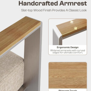 Aluminum Outdoor Patio Furniture Set with Coffee Table, 4 Piece Patio Conversation Sets with Washable Thick Cushions, Patio Sectional Furniture Set for Porch, Balcony, Deck, Silver