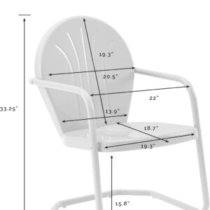 6888053094fb0d14cabf0a5e1dff63558dfcb2a5799edc0fa25a0.jpg Crosley Furniture Griffith Outdoor Chair, Retro Metal Patio Chairs for Dining, Porch, Deck, Balcony, Tangerine