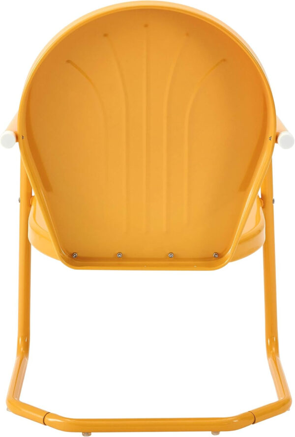 688805336b3c038b636163df24af022881e28966262e10a3dd15b.jpg Crosley Furniture Griffith Outdoor Chair, Retro Metal Patio Chairs for Dining, Porch, Deck, Balcony, Tangerine