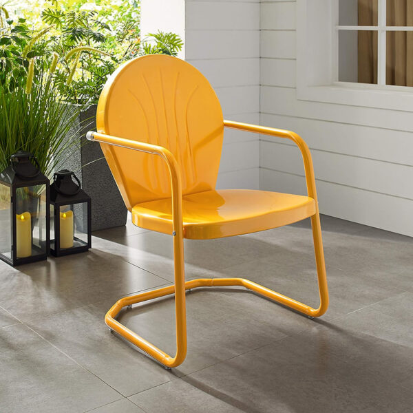 68880541b44ec6bcfa0d82f375ad928bd179cfcd79a5eb83070fd.jpg Crosley Furniture Griffith Outdoor Chair, Retro Metal Patio Chairs for Dining, Porch, Deck, Balcony, Tangerine