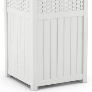 6888071f90708c6d42357949f0f413a79e4ece8c20a17bd150339.jpg Suncast 33 Gallon Commercial Outdoor Trashcan Hideaway with Lid for 30 to 33 Gallon Trash Bags for Garage, Backyard, or Garden, Brown