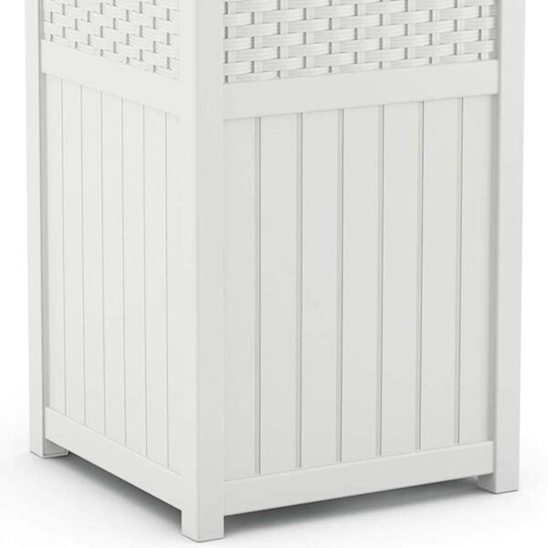6888071f90708c6d42357949f0f413a79e4ece8c20a17bd150339.jpg Suncast 33 Gallon Commercial Outdoor Trashcan Hideaway with Lid for 30 to 33 Gallon Trash Bags for Garage, Backyard, or Garden, Brown