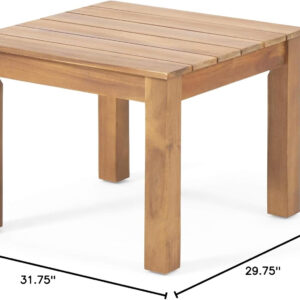 Christopher Knight Home Carlos Outdoor Acacia Wood Club Chairs with Cushions (Set of 2), Brown Patina Finish, Cream