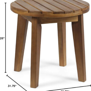 Christopher Knight Home Carlos Outdoor Acacia Wood Club Chairs with Cushions (Set of 2), Brown Patina Finish, Cream