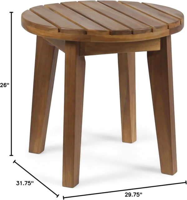 Christopher Knight Home Carlos Outdoor Acacia Wood Club Chairs with Cushions (Set of 2), Brown Patina Finish, Cream