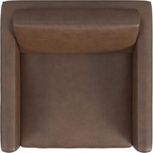 HomePop Modern Metal Frame Accent Chair Home Décor|Accent Chairs for Living Room & Bedroom - Carmel Faux Leather