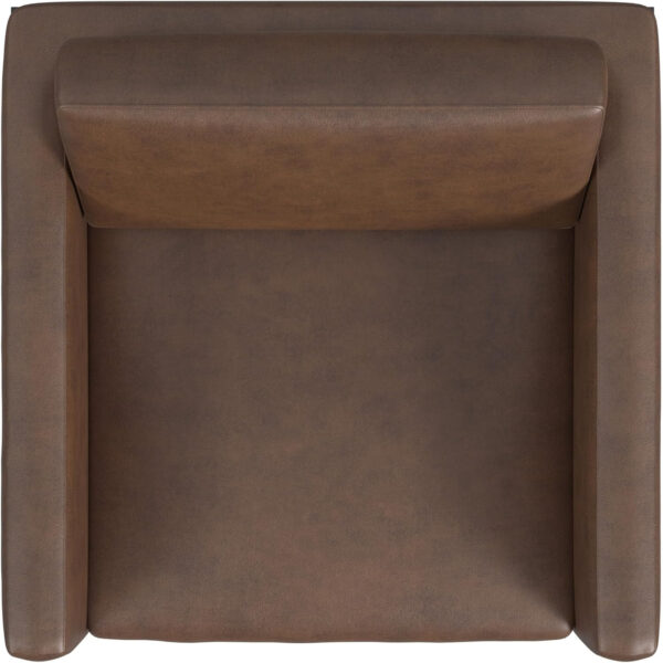 HomePop Modern Metal Frame Accent Chair Home Décor|Accent Chairs for Living Room & Bedroom - Carmel Faux Leather