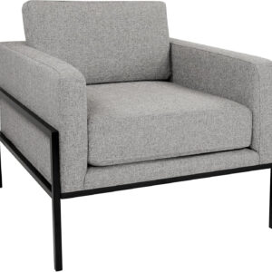 HomePop Modern Metal Frame Accent Chair Home Décor|Accent Chairs for Living Room & Bedroom - Carmel Faux Leather
