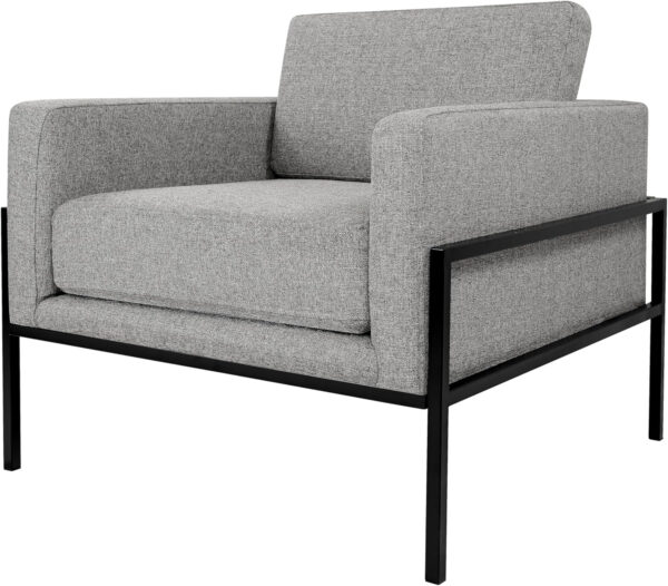 HomePop Modern Metal Frame Accent Chair Home Décor|Accent Chairs for Living Room & Bedroom - Carmel Faux Leather