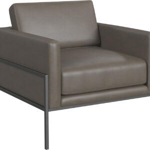 HomePop Modern Metal Frame Accent Chair Home Décor|Accent Chairs for Living Room & Bedroom - Carmel Faux Leather