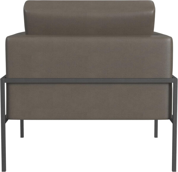 HomePop Modern Metal Frame Accent Chair Home Décor|Accent Chairs for Living Room & Bedroom - Carmel Faux Leather
