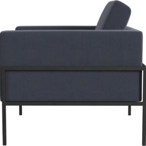 HomePop Modern Metal Frame Accent Chair Home Décor|Accent Chairs for Living Room & Bedroom - Carmel Faux Leather