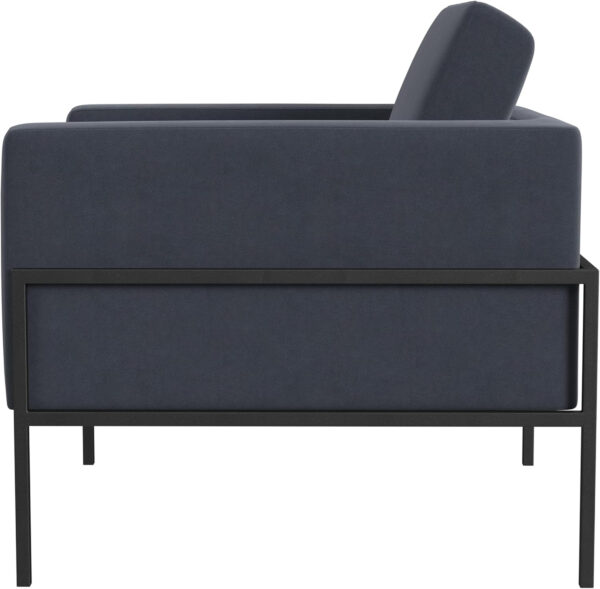HomePop Modern Metal Frame Accent Chair Home Décor|Accent Chairs for Living Room & Bedroom - Carmel Faux Leather