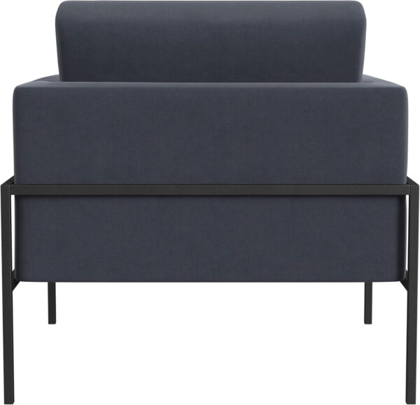 HomePop Modern Metal Frame Accent Chair Home Décor|Accent Chairs for Living Room & Bedroom - Carmel Faux Leather