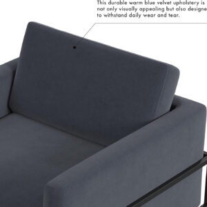 HomePop Modern Metal Frame Accent Chair Home Décor|Accent Chairs for Living Room & Bedroom - Carmel Faux Leather