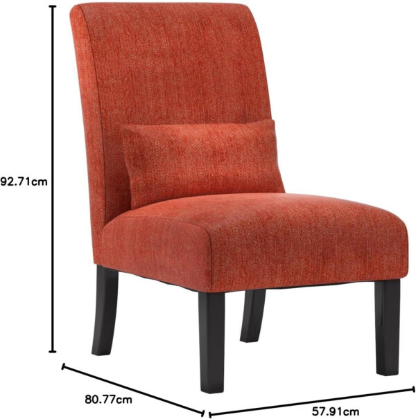 688816f8e2829ea5fc7a6f9c7b198f53603a78d87bd878a993d2a.jpg Roundhill Furniture Pisano Teal Blue Fabric Armless Contemporary Accent Chair with Kidney Pillow