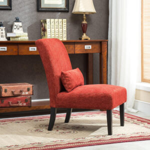 6888170baed05f53f8f9163f773b23625f7c1adbdc12c5c315f78.jpg Roundhill Furniture Pisano Teal Blue Fabric Armless Contemporary Accent Chair with Kidney Pillow