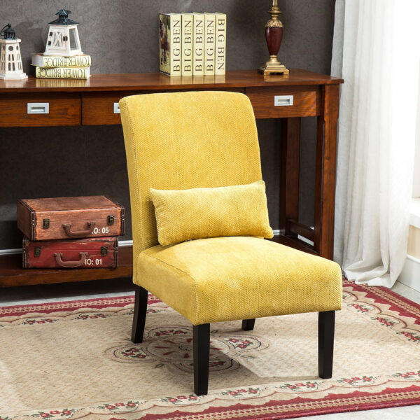 688817168e4011f659b4f7a2e5c03cf1ca5e94f0492fee4bbbebd.jpg Roundhill Furniture Pisano Teal Blue Fabric Armless Contemporary Accent Chair with Kidney Pillow