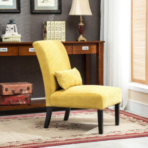 6888171c52c67863fa3cfe49a4ac14e632110db29b1fe28f4cb58.jpg Roundhill Furniture Pisano Teal Blue Fabric Armless Contemporary Accent Chair with Kidney Pillow