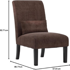 68881728c742458295d75f156cef3a7467b2679ed268217ee7cc8.jpg Roundhill Furniture Pisano Teal Blue Fabric Armless Contemporary Accent Chair with Kidney Pillow