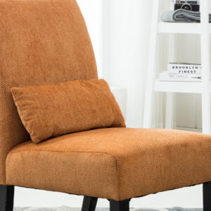 6888174c1fd4bc629373549b7452dfb2b1c8676ba87fcd8d78664.jpg Roundhill Furniture Pisano Teal Blue Fabric Armless Contemporary Accent Chair with Kidney Pillow