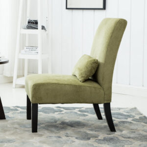 688817527a2bd2bab6fefa49e28c4a95b251cb279efc26611a57b.jpg Roundhill Furniture Pisano Teal Blue Fabric Armless Contemporary Accent Chair with Kidney Pillow