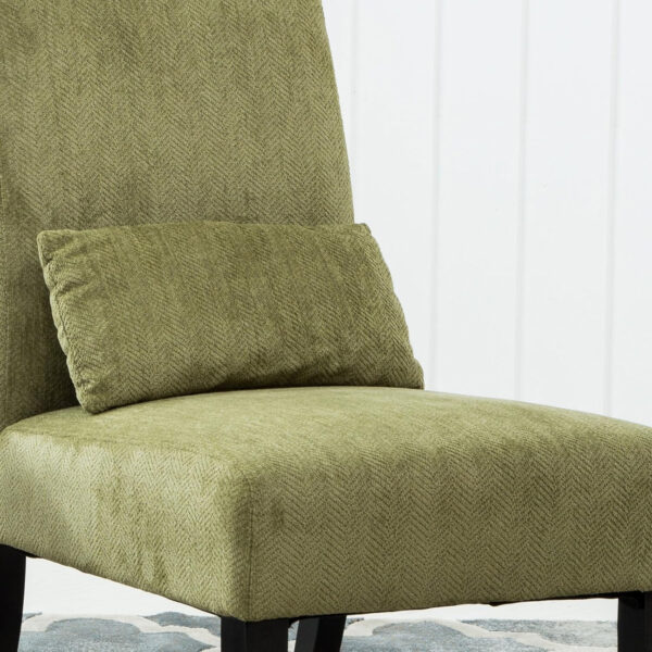 68881756ae99676b1d4c242bdd0faa940918dd765fdc92e8474ba.jpg Roundhill Furniture Pisano Teal Blue Fabric Armless Contemporary Accent Chair with Kidney Pillow