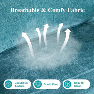 Karl home Accent Chair Mid-Century Modern Chair with Pillow Linen Fabric Upholstered Lounge Arm Chair with Solid Wood Frame & Soft Cushion for Living Room, Bedroom, Balcony, Beige