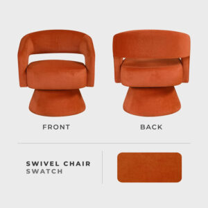 Lexicon 360 Degree Swivel Accent Chair, Modern Comfy Velvet Round Barrel Chair, Open Back, Plush Foam Cushions, Metal Swivel Base for Living Room/Bedroom/Office, Dark Teal