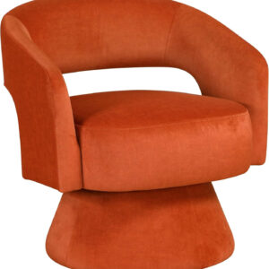 Lexicon 360 Degree Swivel Accent Chair, Modern Comfy Velvet Round Barrel Chair, Open Back, Plush Foam Cushions, Metal Swivel Base for Living Room/Bedroom/Office, Dark Teal