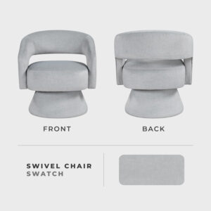 Lexicon 360 Degree Swivel Accent Chair, Modern Comfy Velvet Round Barrel Chair, Open Back, Plush Foam Cushions, Metal Swivel Base for Living Room/Bedroom/Office, Dark Teal